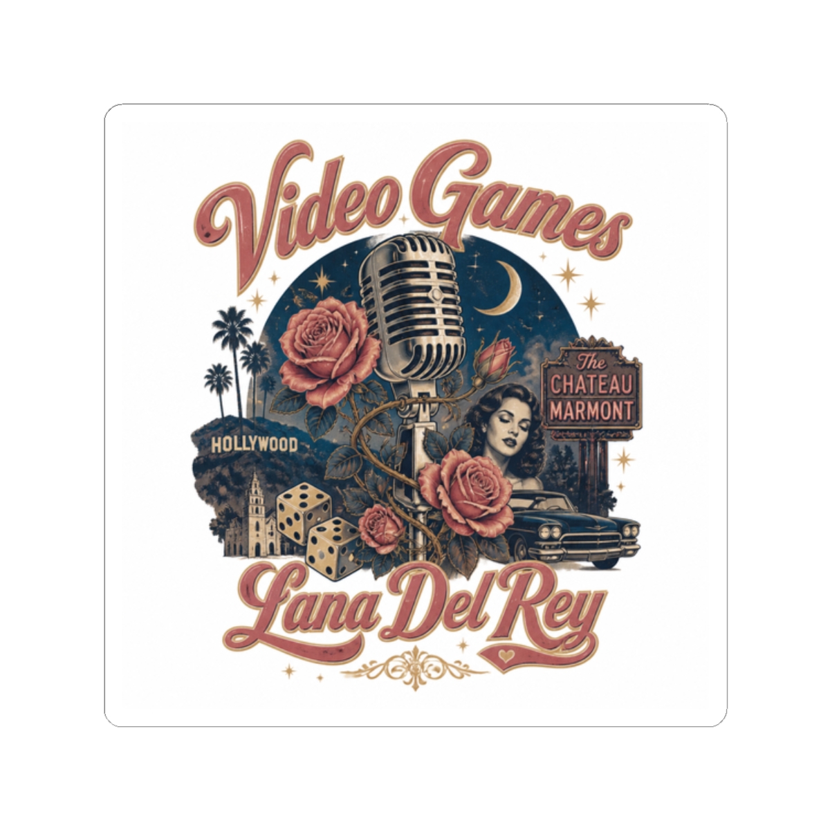 Lana Del Rey "Video Games" Sticker - Official Stickers merchandise