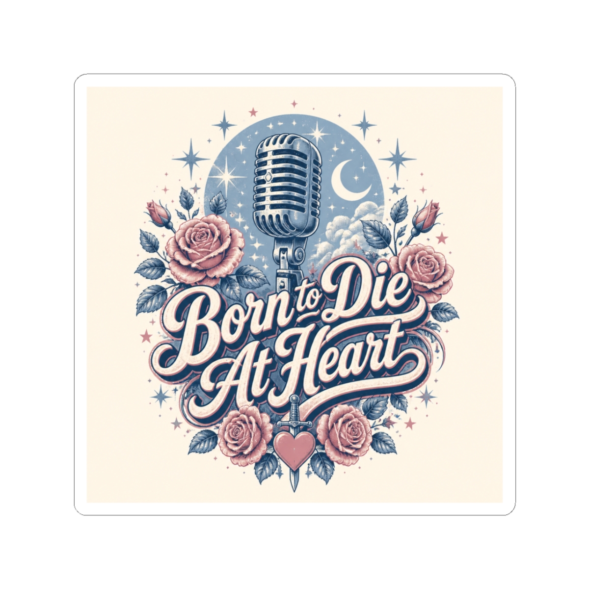 Lana Del Rey "Born to Die At Heart" Sticker - alternate angle 1, merchandise